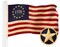G128 Betsy Ross 1776 Tea-Stained Flag | 2x3 Ft | ToughWeave Pro Series Embroidered 420D Polyester | Historical Flag, Embroidered Design, Indoor/Outdoor, Brass Grommets, High Quality